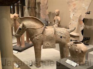 A horse in terra-cotta clay.